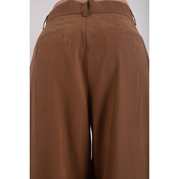 Zara Womans Trousers Pants Size XS Brown Wide Leg High Waist 1255/520 NWT - Picture 6 of 8